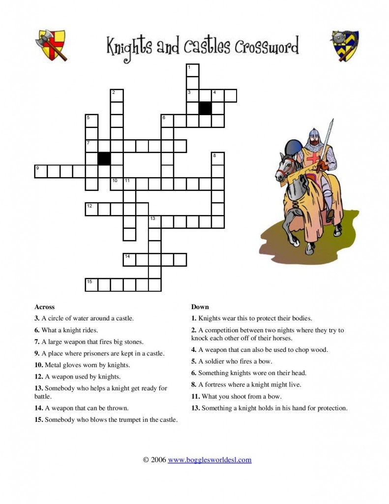 knights crossword page 001 Take the penTake the pen